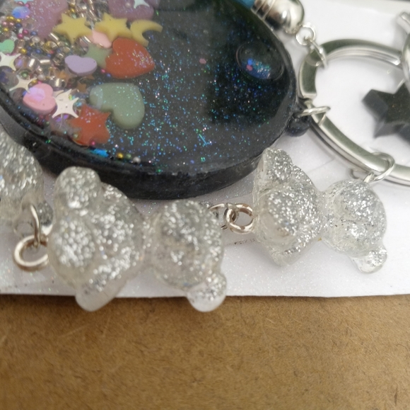Fun liquid waterfall shaker resin keychain - Picture 4 of 16